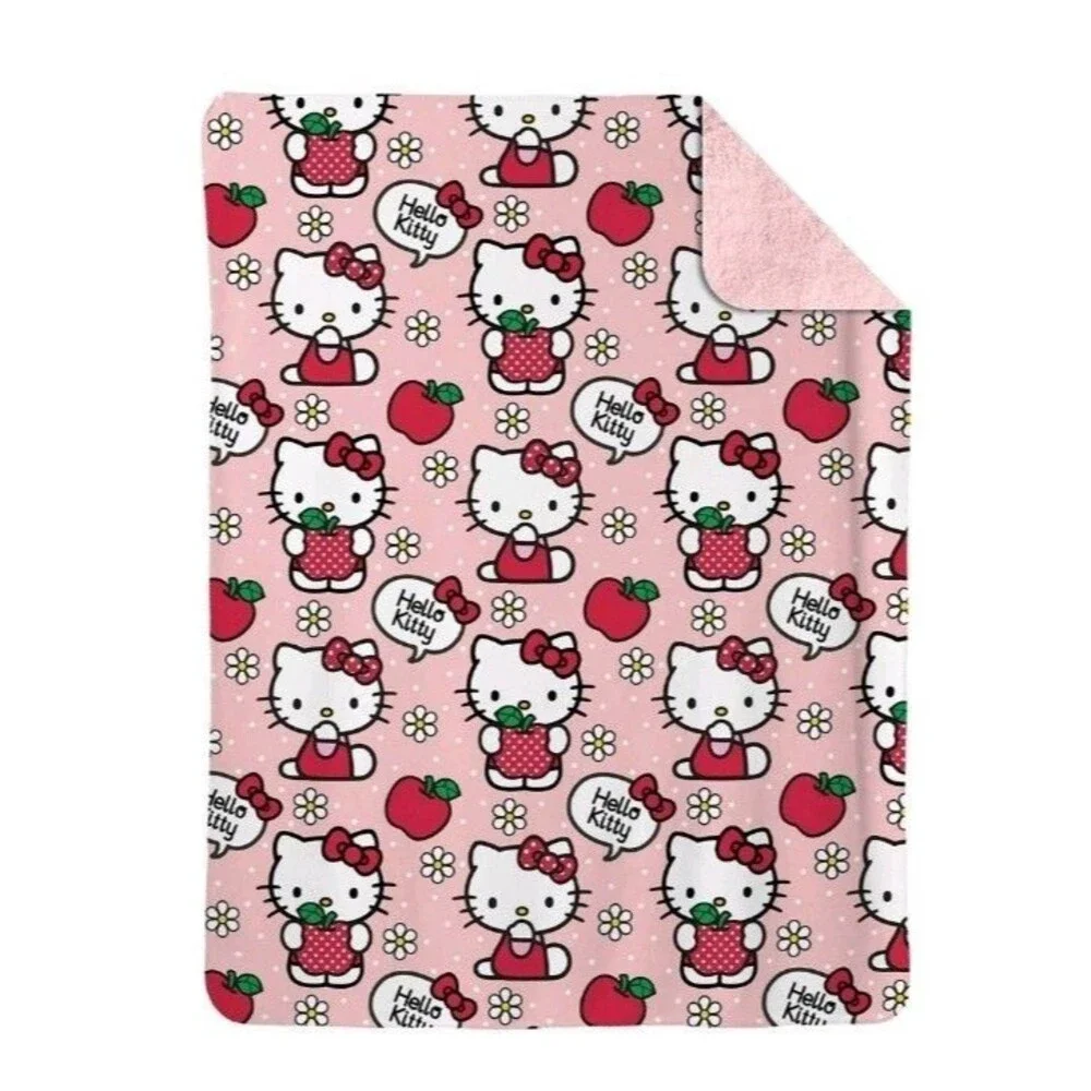 Hello Kitty Fleece Cloud Throw with Faux Fur Reverse, 50